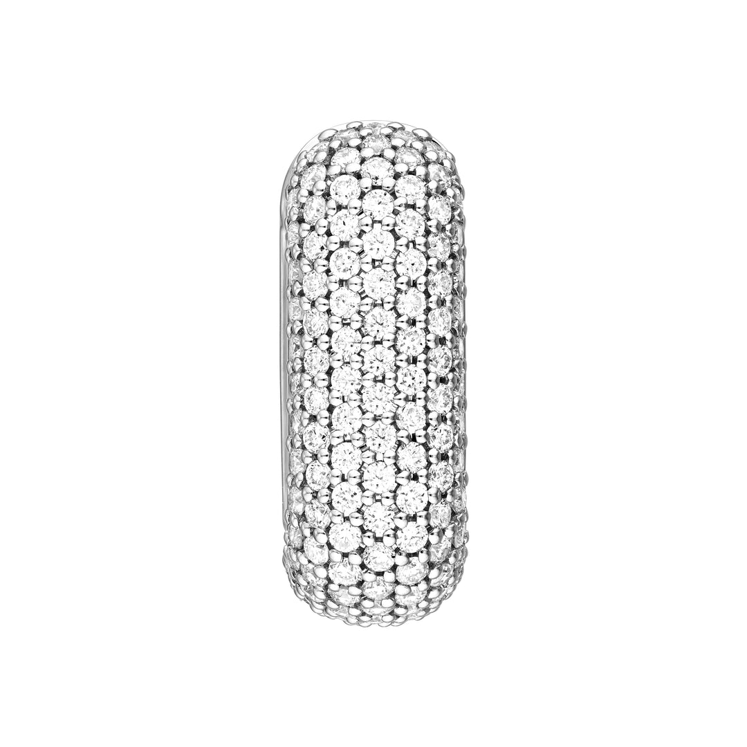 5 Row Pave Diamond Paper Clip Huggies (1-1/3tcw)