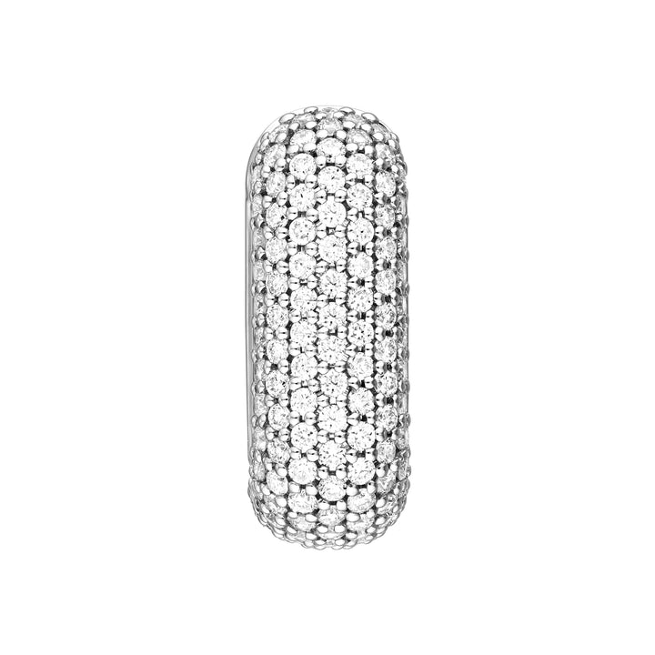 5 Row Pave Diamond Paper Clip Huggies (1-1/3tcw)