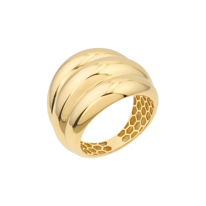 Horizontal Fluted Polished Ring