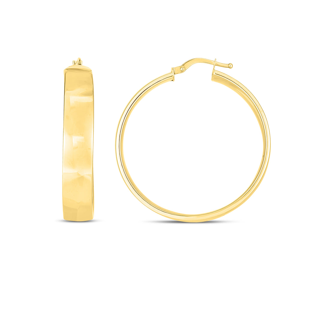 14K 35mm Wedding Band Hoops