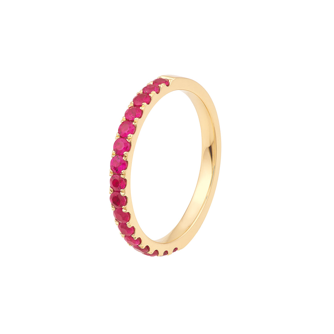 Ruby Gemstone Stackable Band