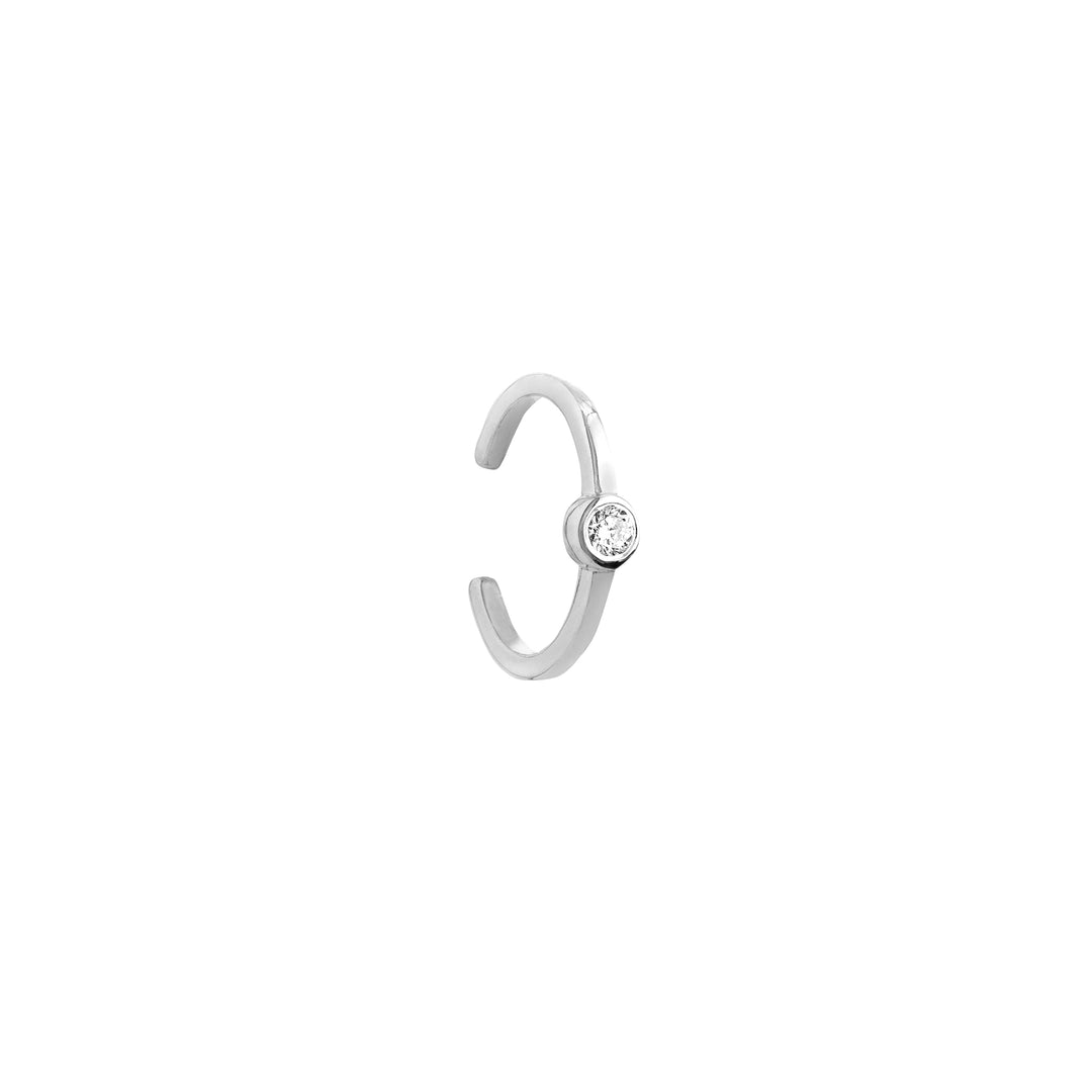 1/15tcw Bezel Diamond Earring Cuff