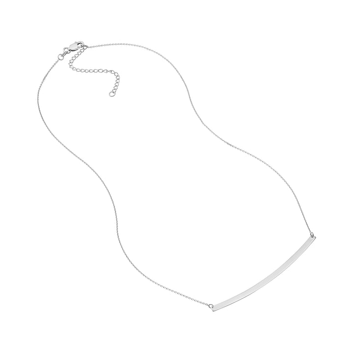 Thin Curved Bar Adjustable Necklace