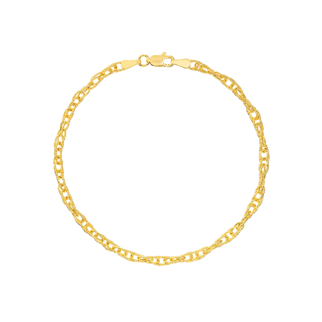 Textured Double Cable Chain Bracelet