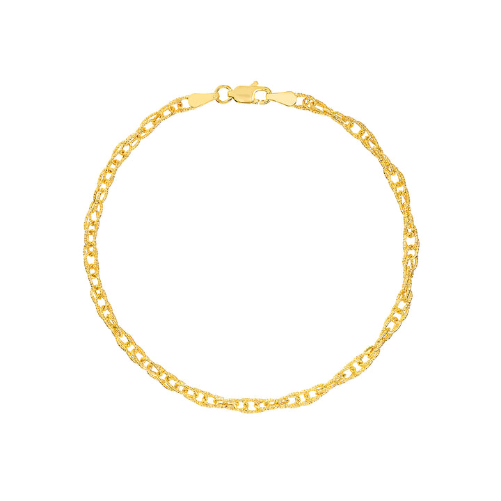 Textured Double Cable Chain Bracelet