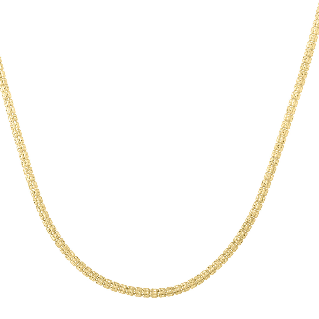 14K 3.14mm Fancy Ice Chain