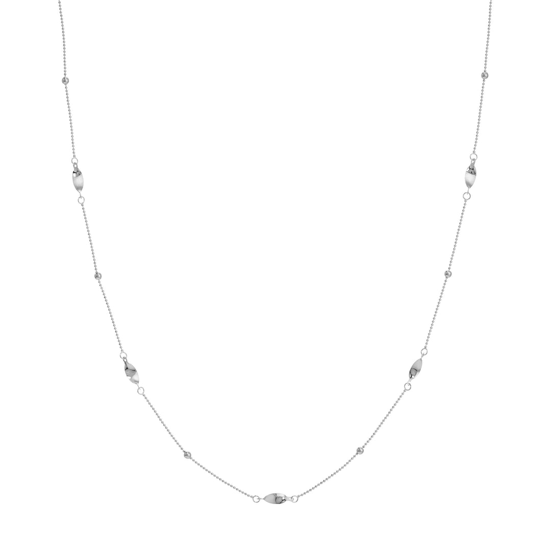 Bead and Marquise Stations Necklace