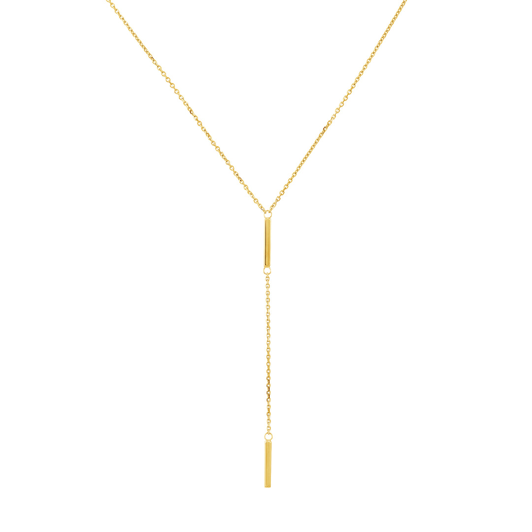 Double Mini Bar Lariat Necklace