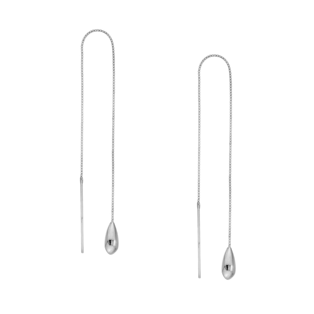 Mini Teardrop Threader Earrings