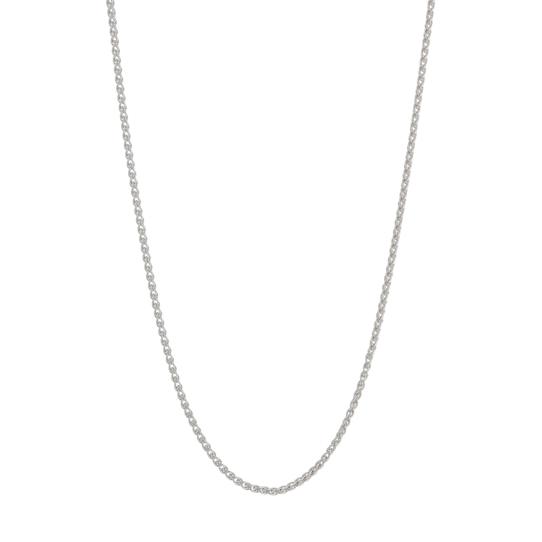 Sterling Silver 1.25mm Adjustable Wheat Chain