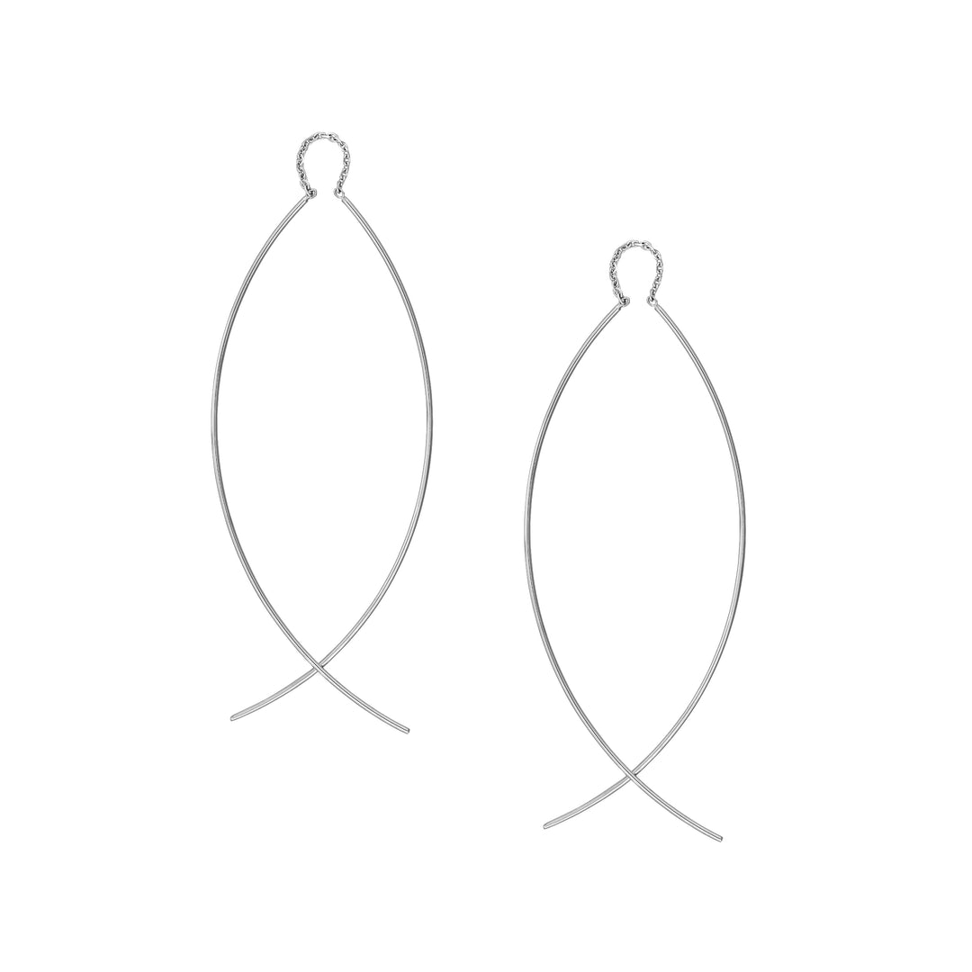 Curved Wire Threader Earrings