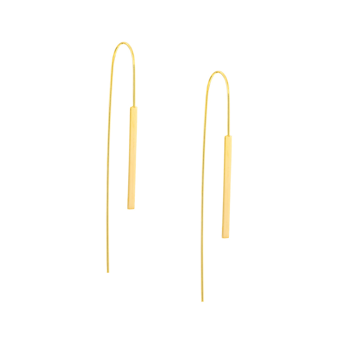 Staple Bar Wire Threader Earrings