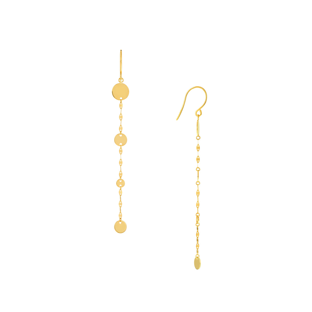 Hammered Forzentina and Disc Drop Earrings