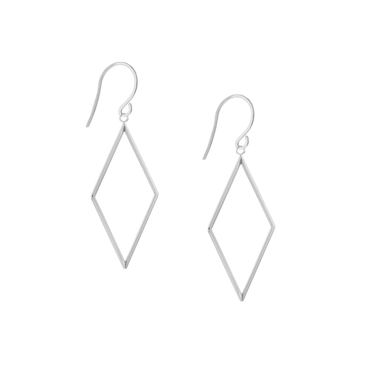 Open Diamond-Shaped Dangle Earrings