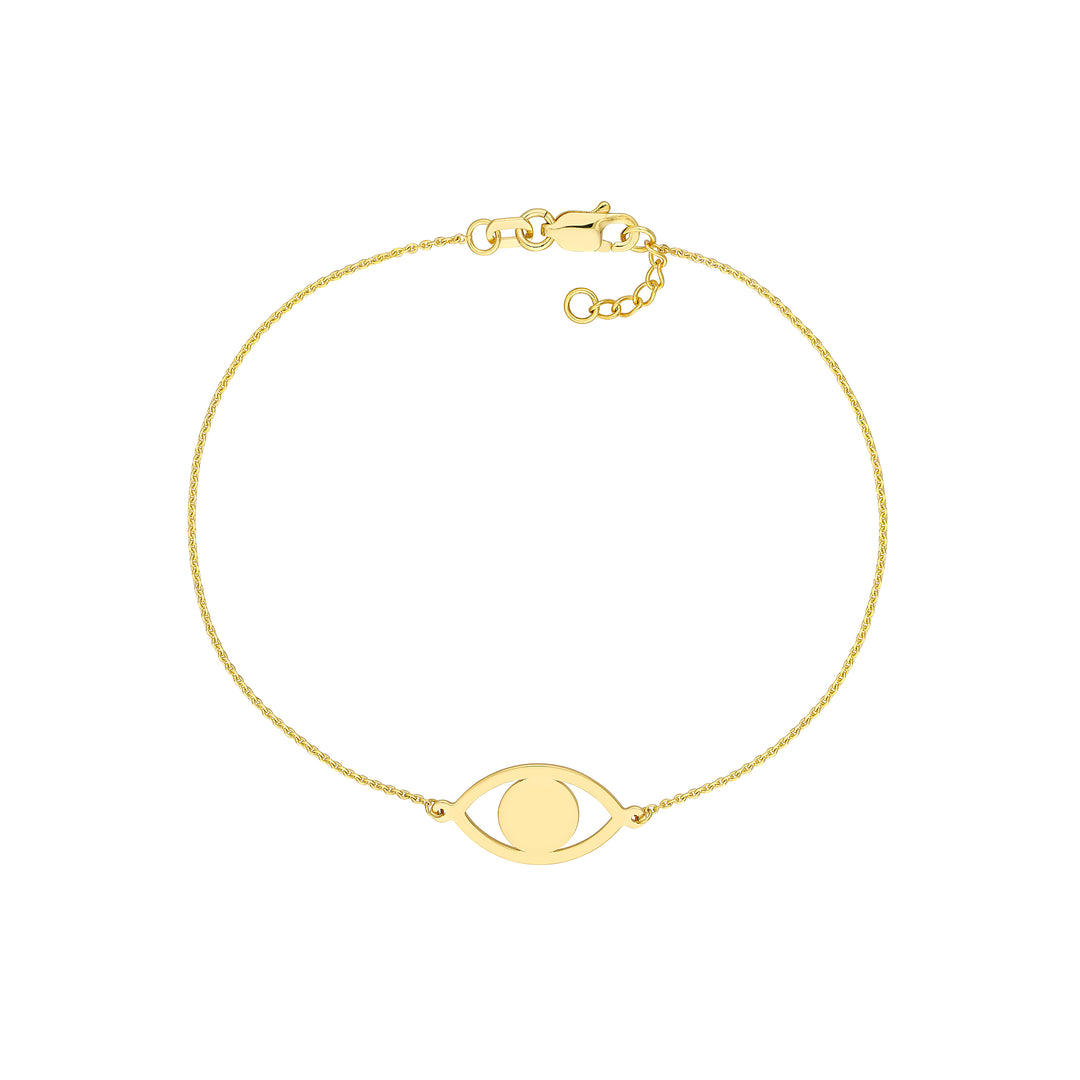 Evil Eye Cutout Adjustable Bracelet