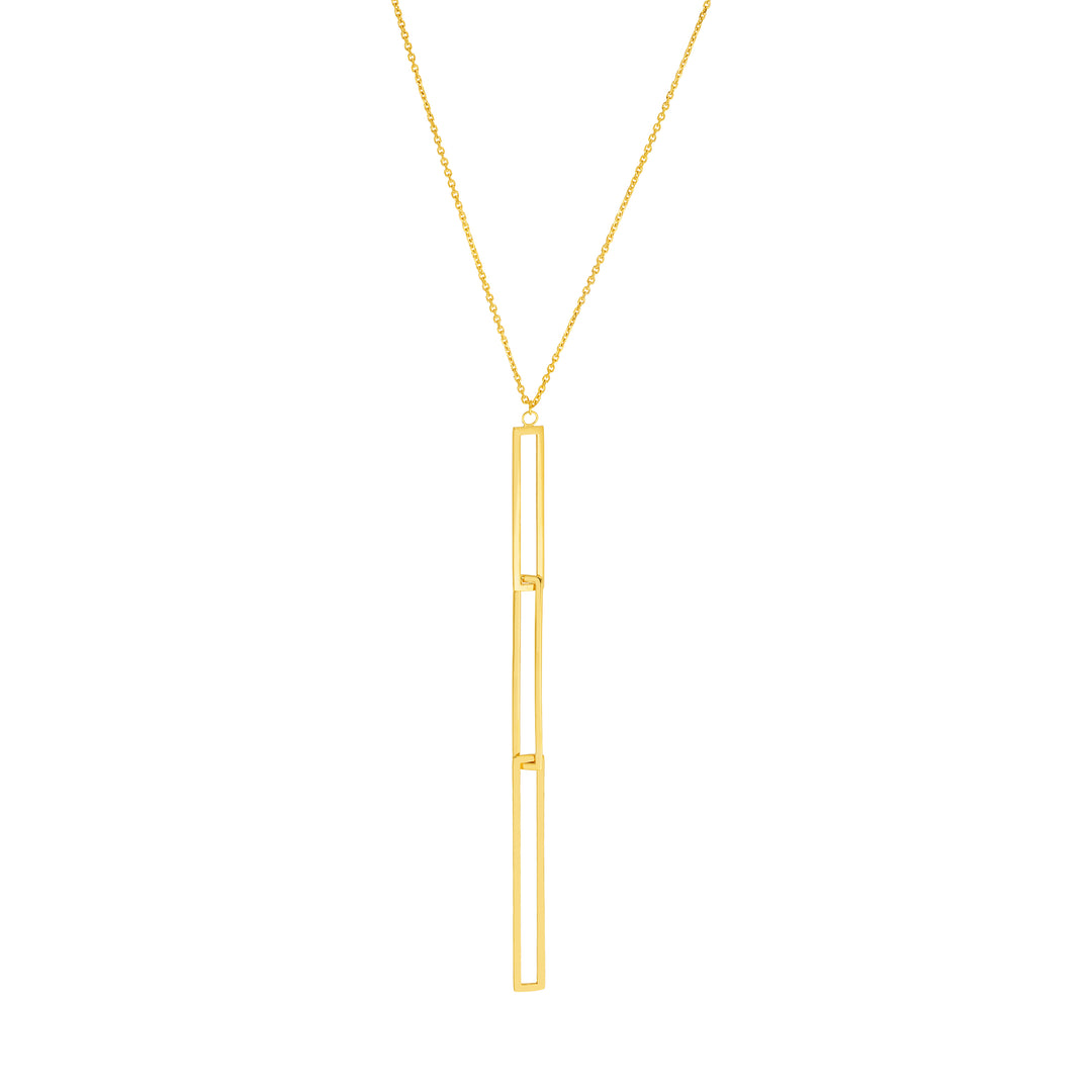 Interlocking Open Rectangles Necklace