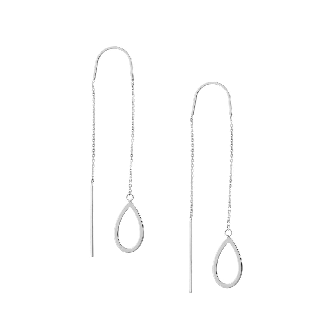 Open Teardrop Threader Earrings