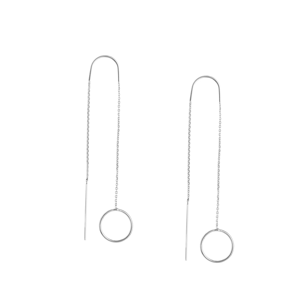 Open Disc Threader Earrings