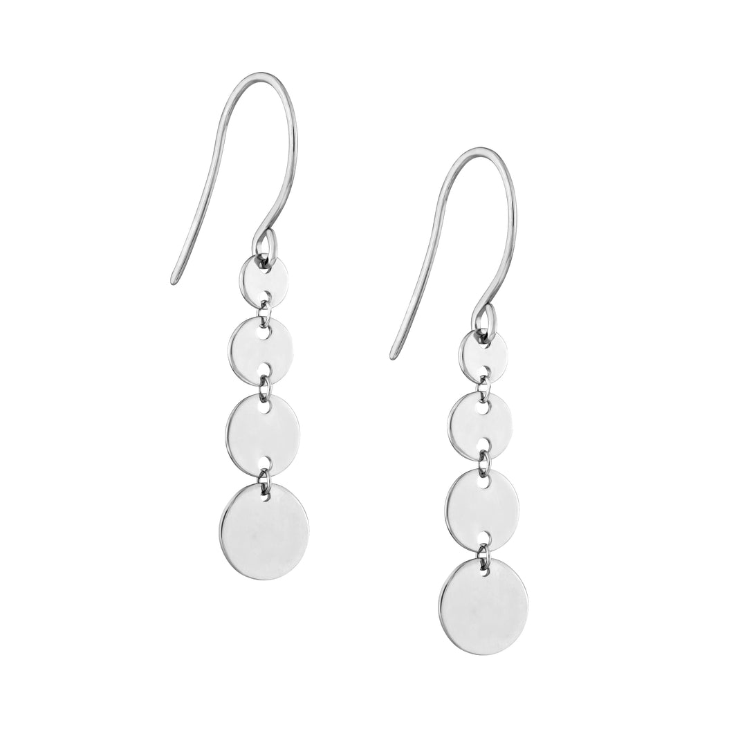 Graduated Disc Dangle Earrings