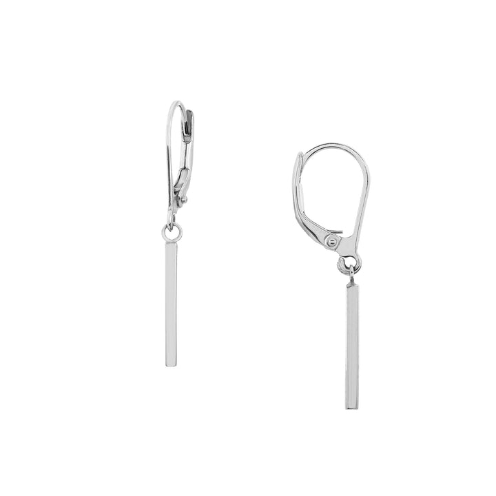 Dangle Staple Bar Earrings on Leverback