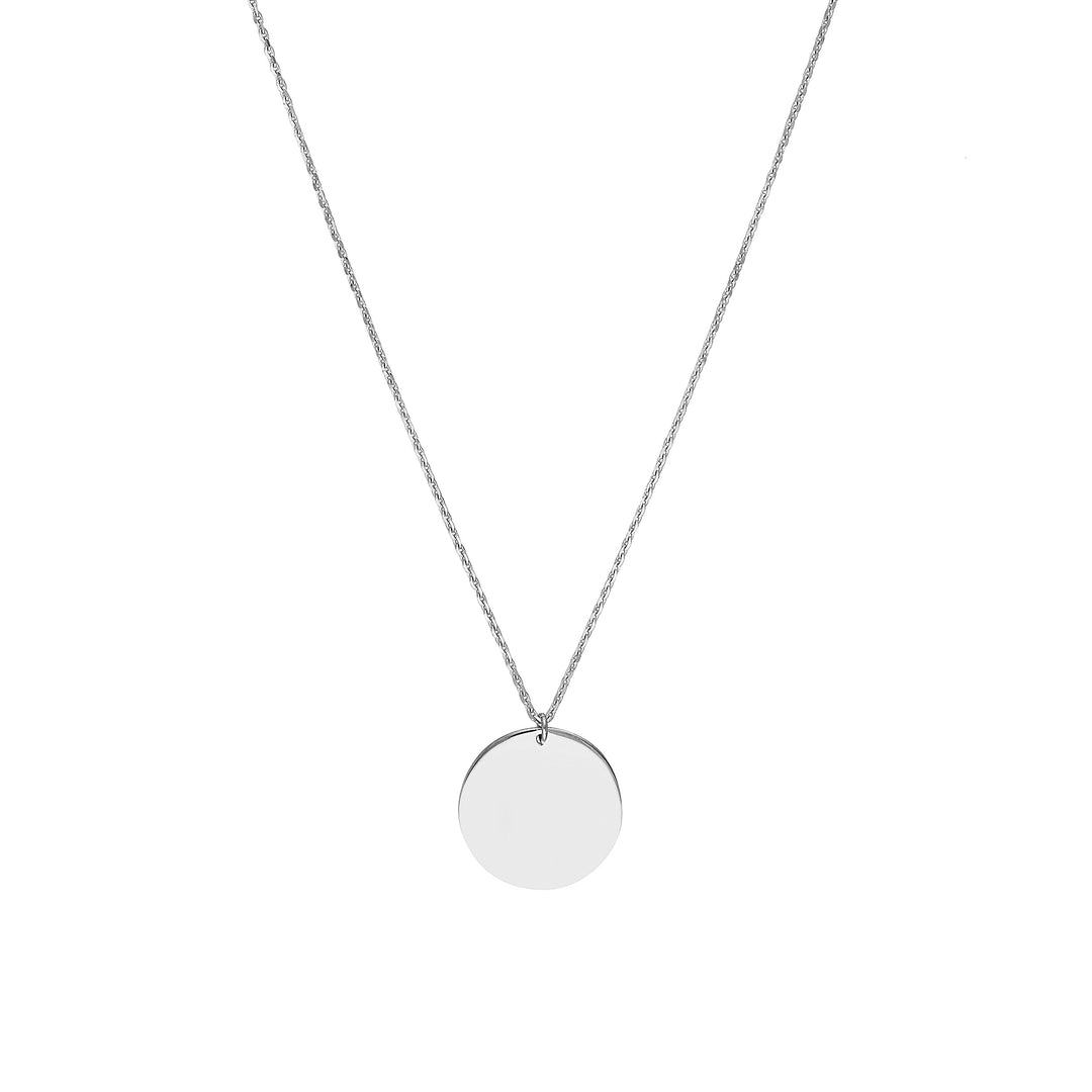 Engravable Disc Pendant Necklace