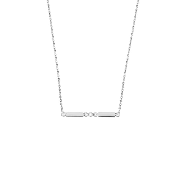 Diamond Bezels and Bars Adjustable Necklace