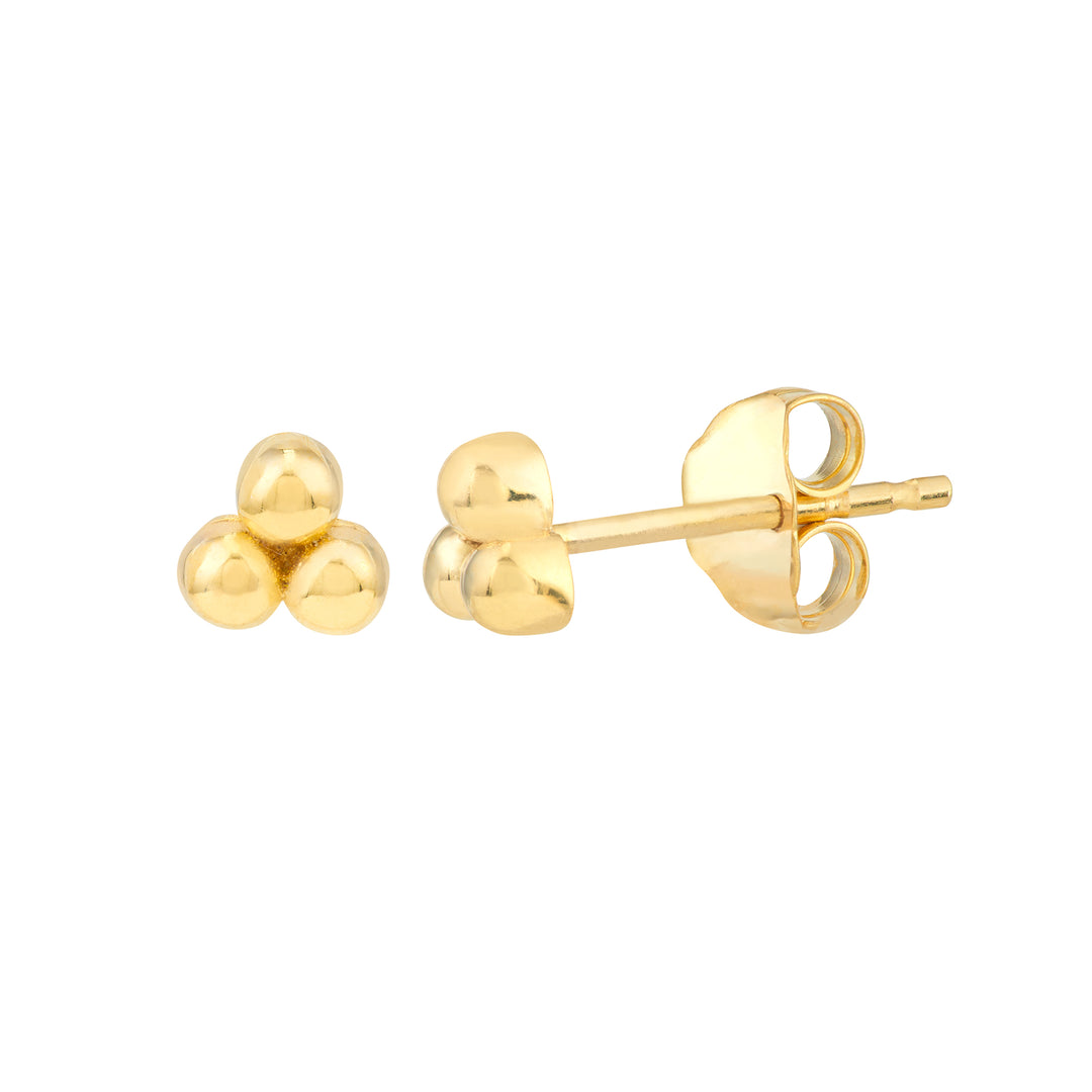 Bead Trinity Stud Earrings