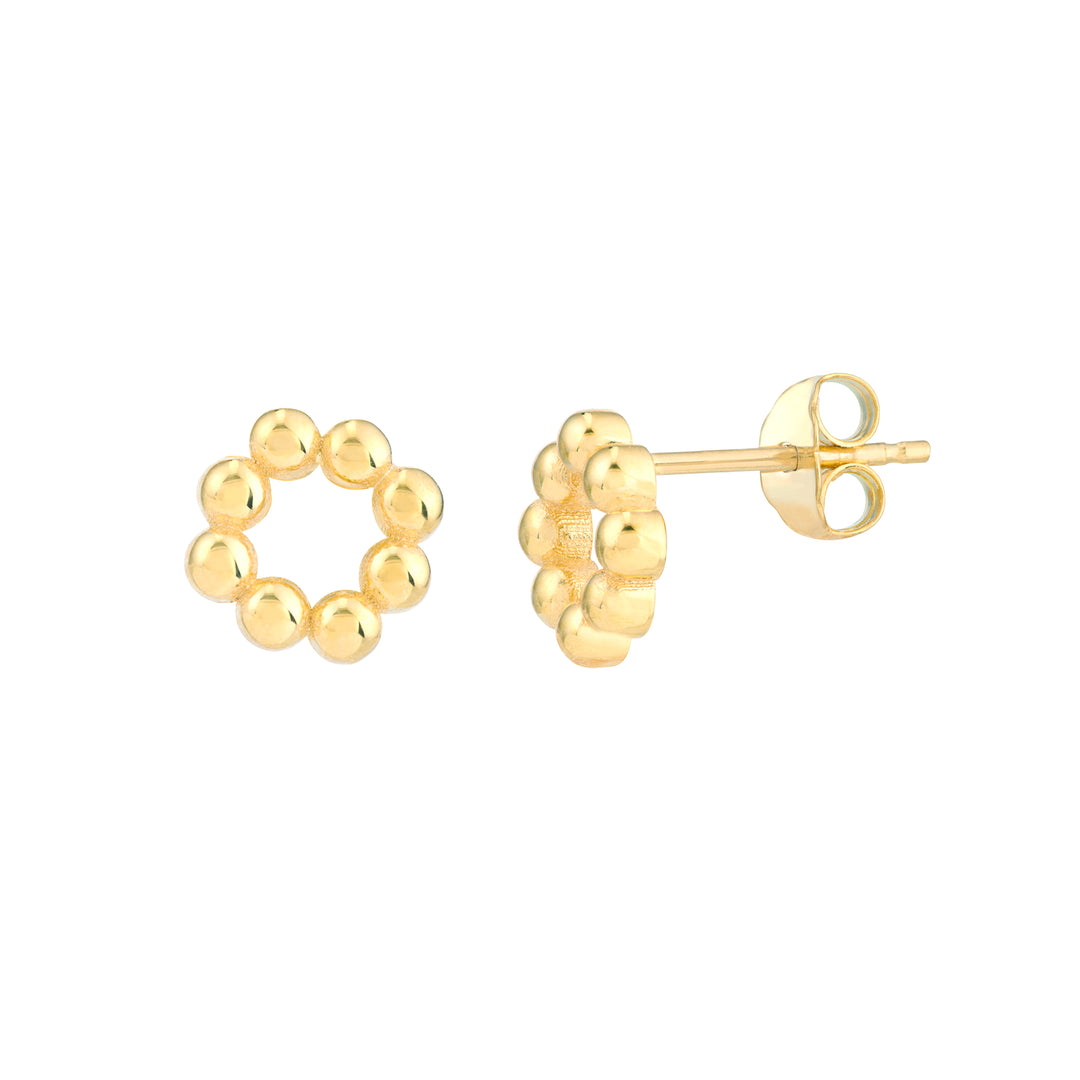 Bead Circle Stud Earrings