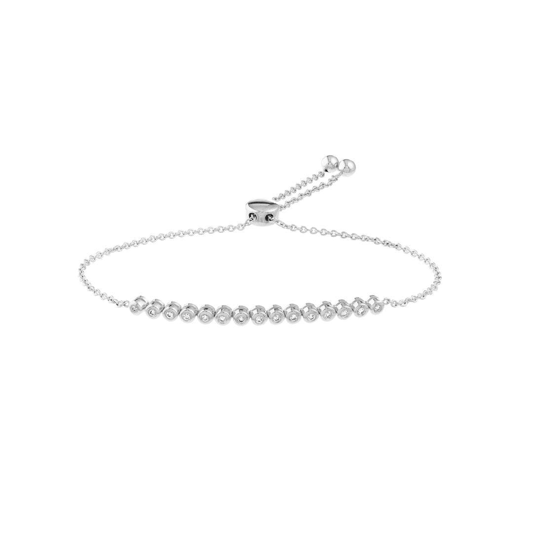 1/5tcw Diamond Bezel Tennis Bolo Bracelet