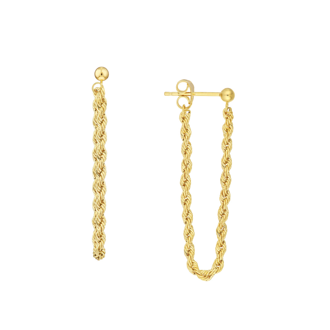 Rope Chain Front to Back Earrings