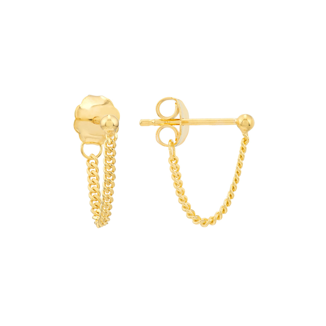 Curb Chain Front-to-Back Earrings