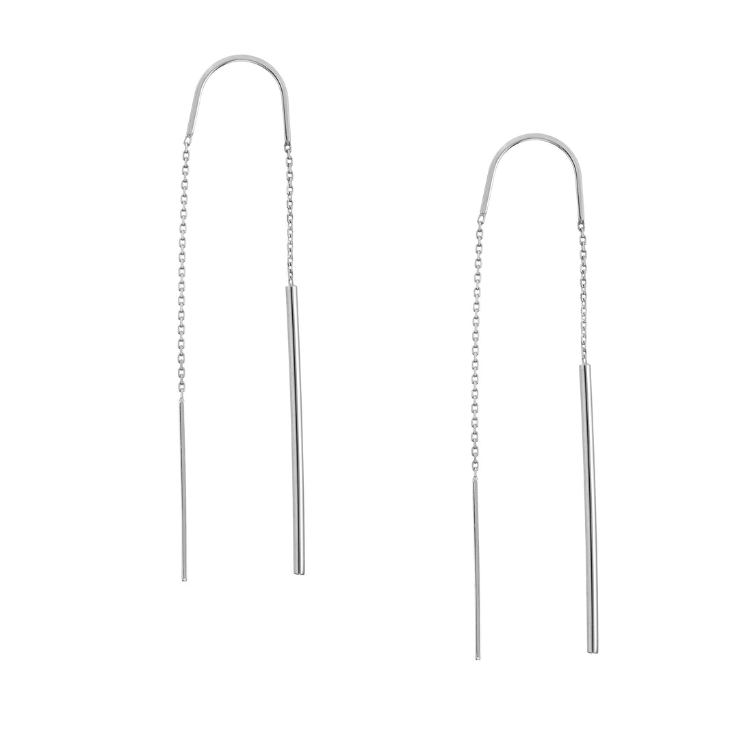 Polished Stick Threader Earrings