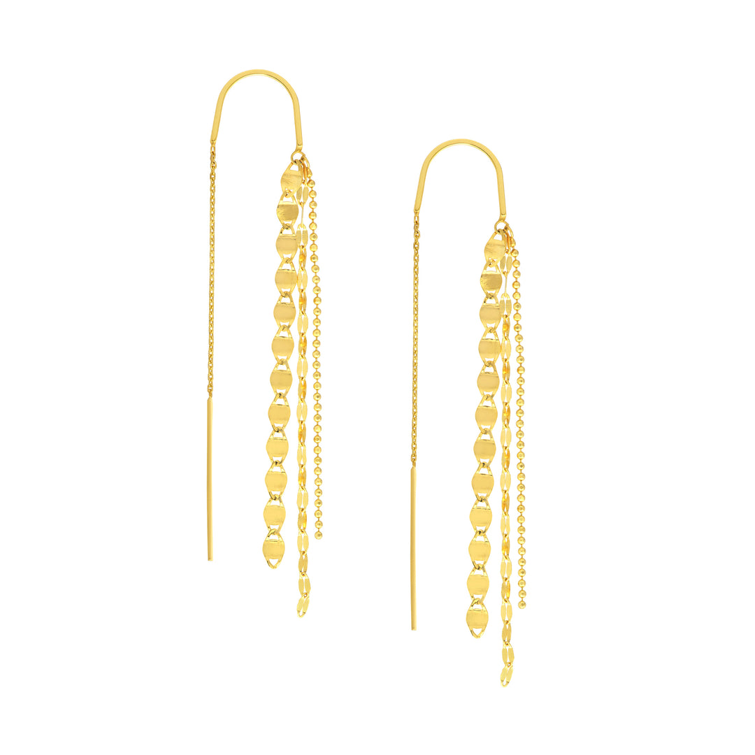 Multi Chain Dangle Threader Earrings