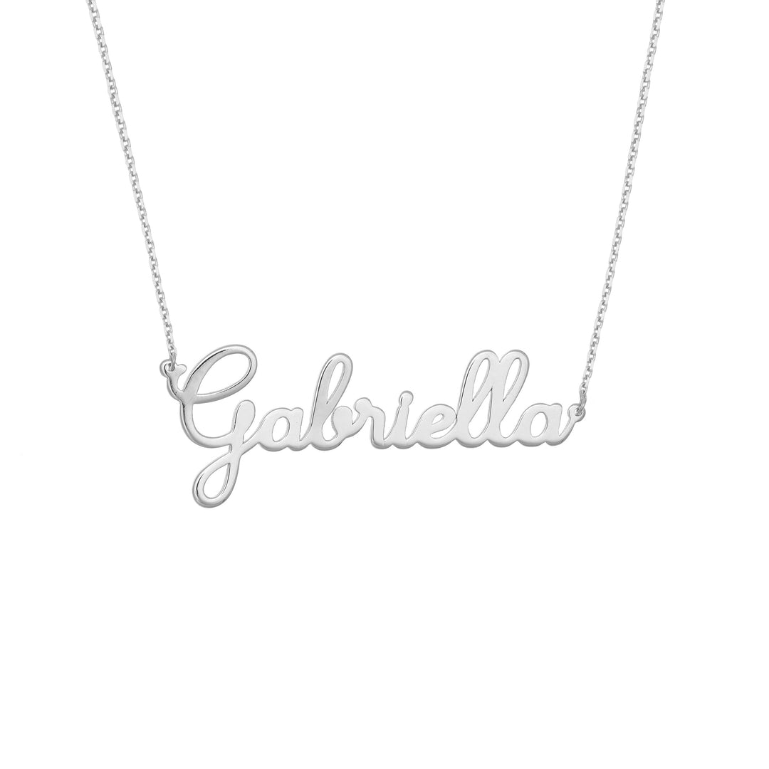 5mm Cursive Nameplate Necklace