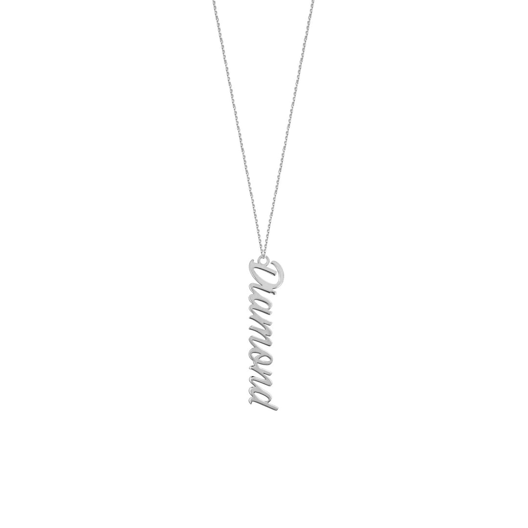 5mm Vertical Script Font Necklace