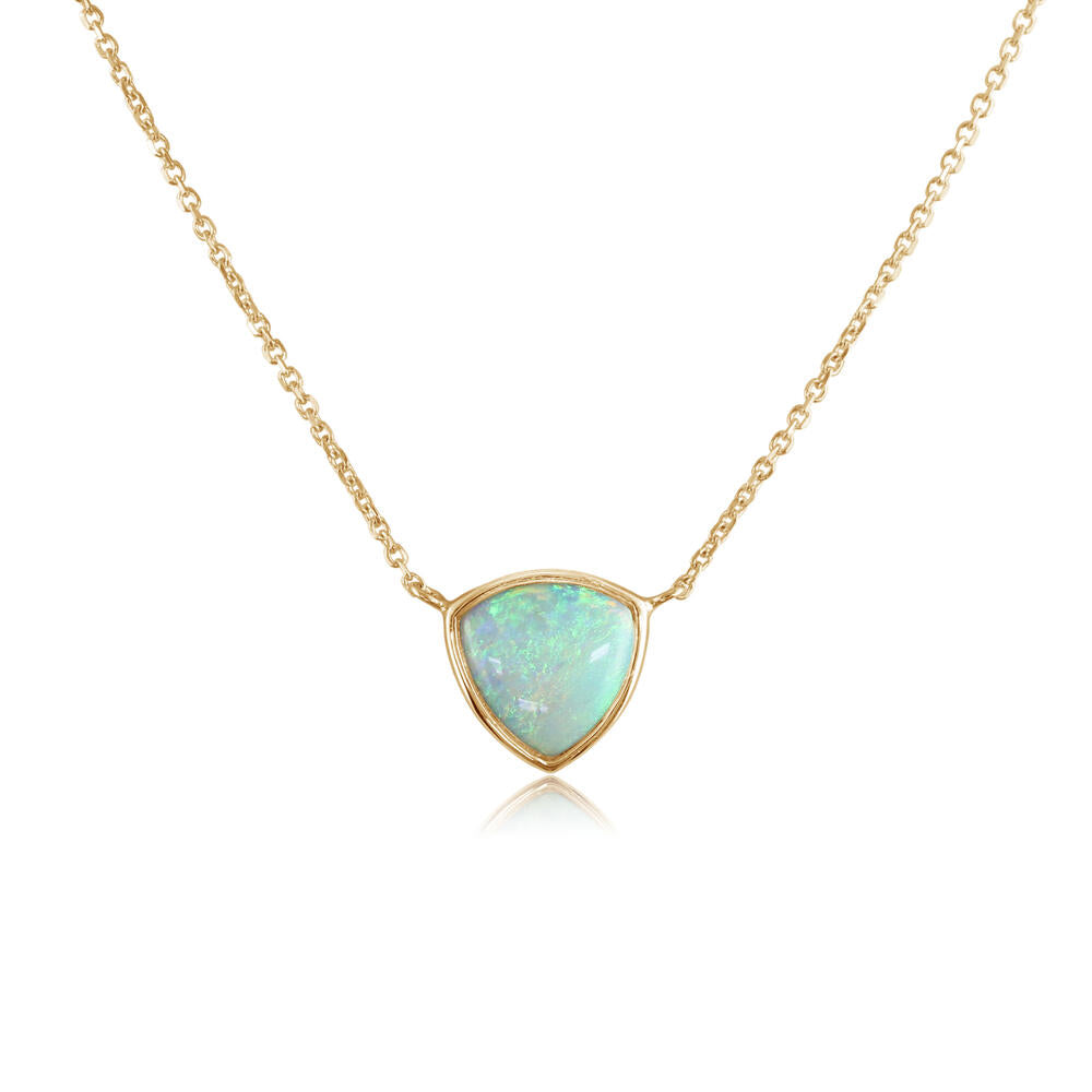 14K Yellow Gold Australian Opal Neckpiece