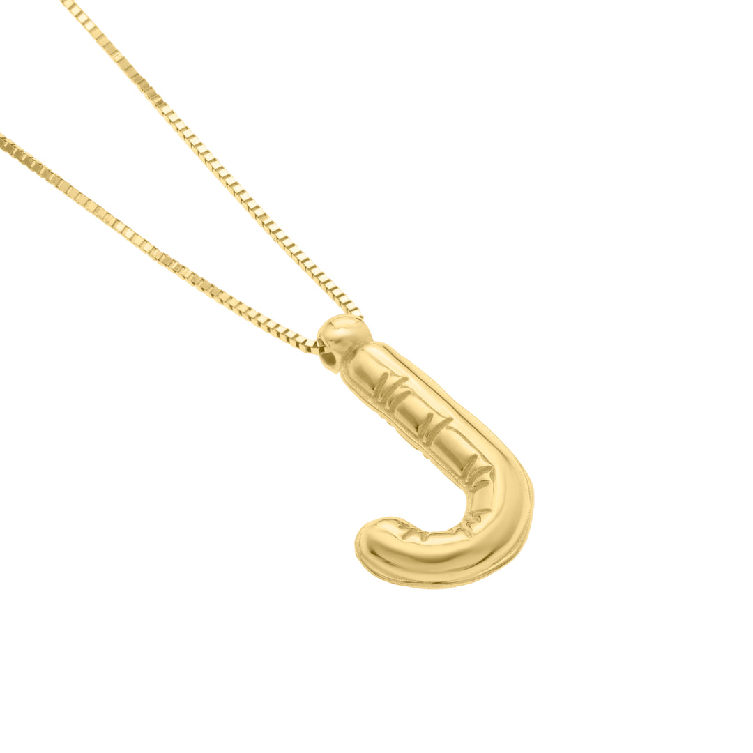 14K Helium Initial J Pendant