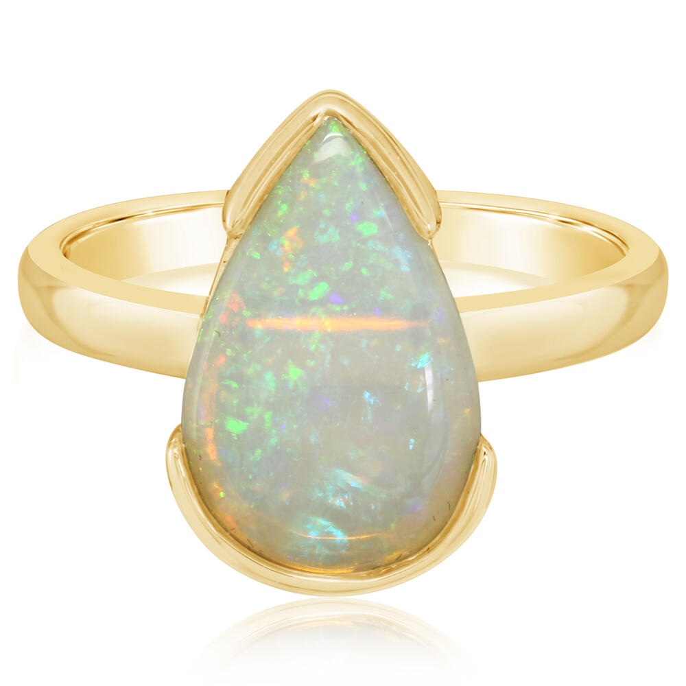 14K Yellow Gold Australian Opal Ring