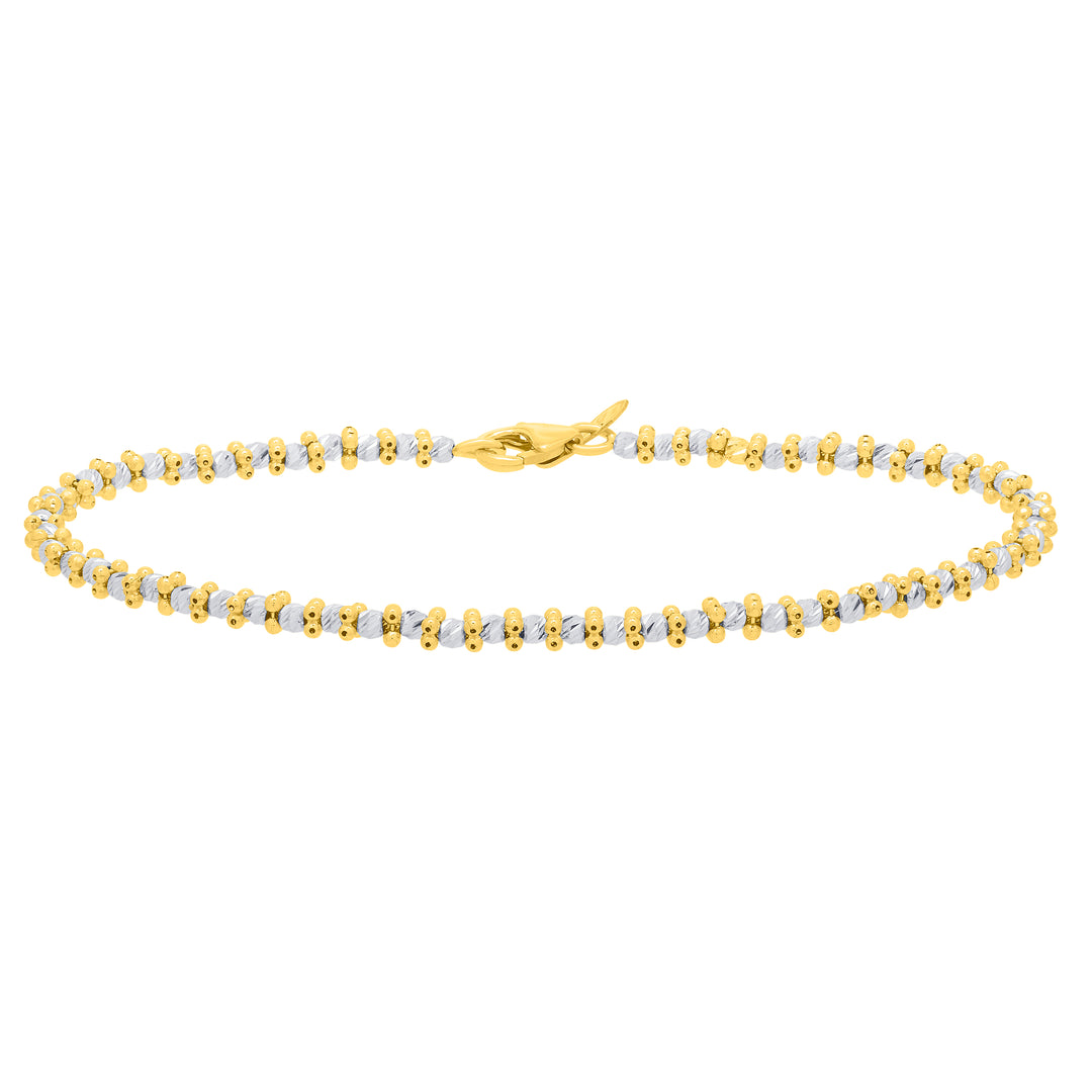 14K Gold Pallina Bead TT Chain