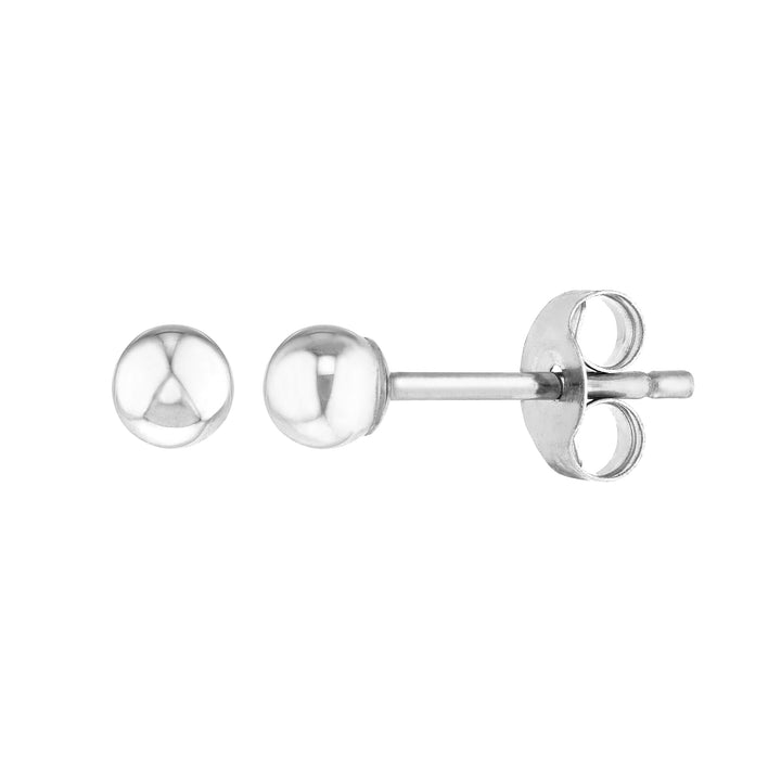 3mm Polished Ball Stud Earrings