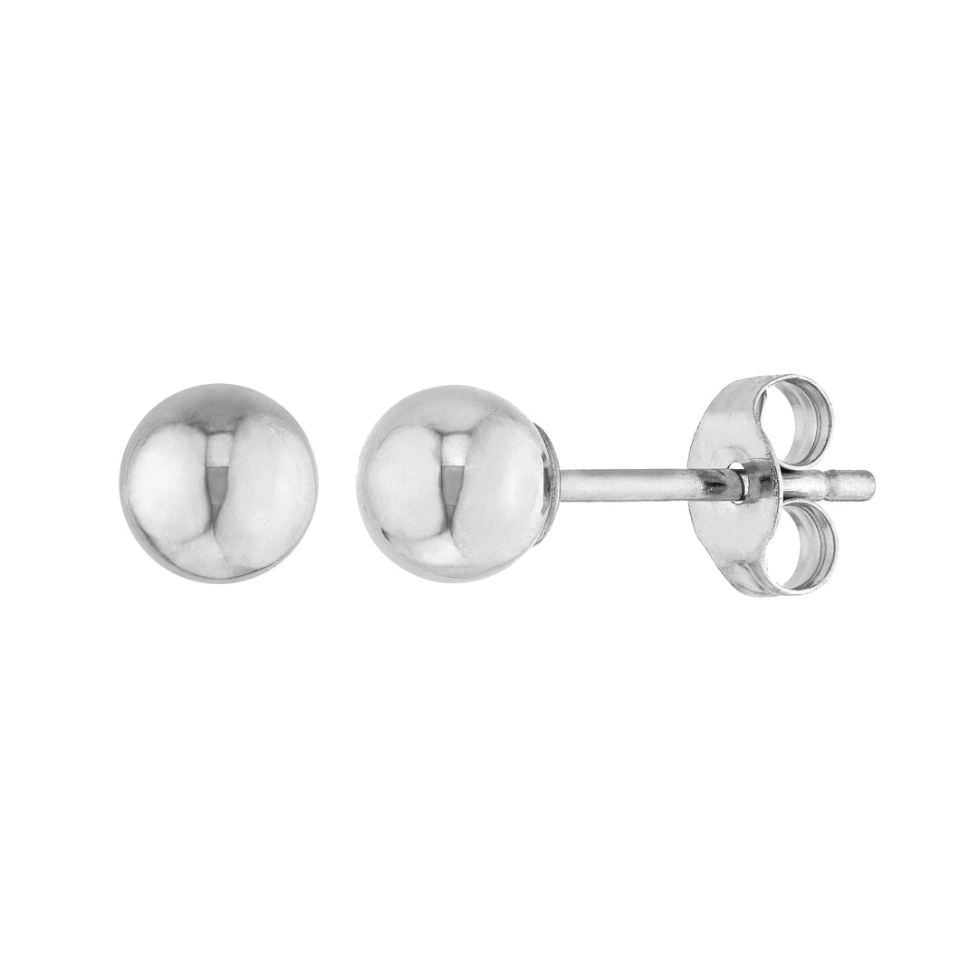 4mm Polished Ball Stud Earrings