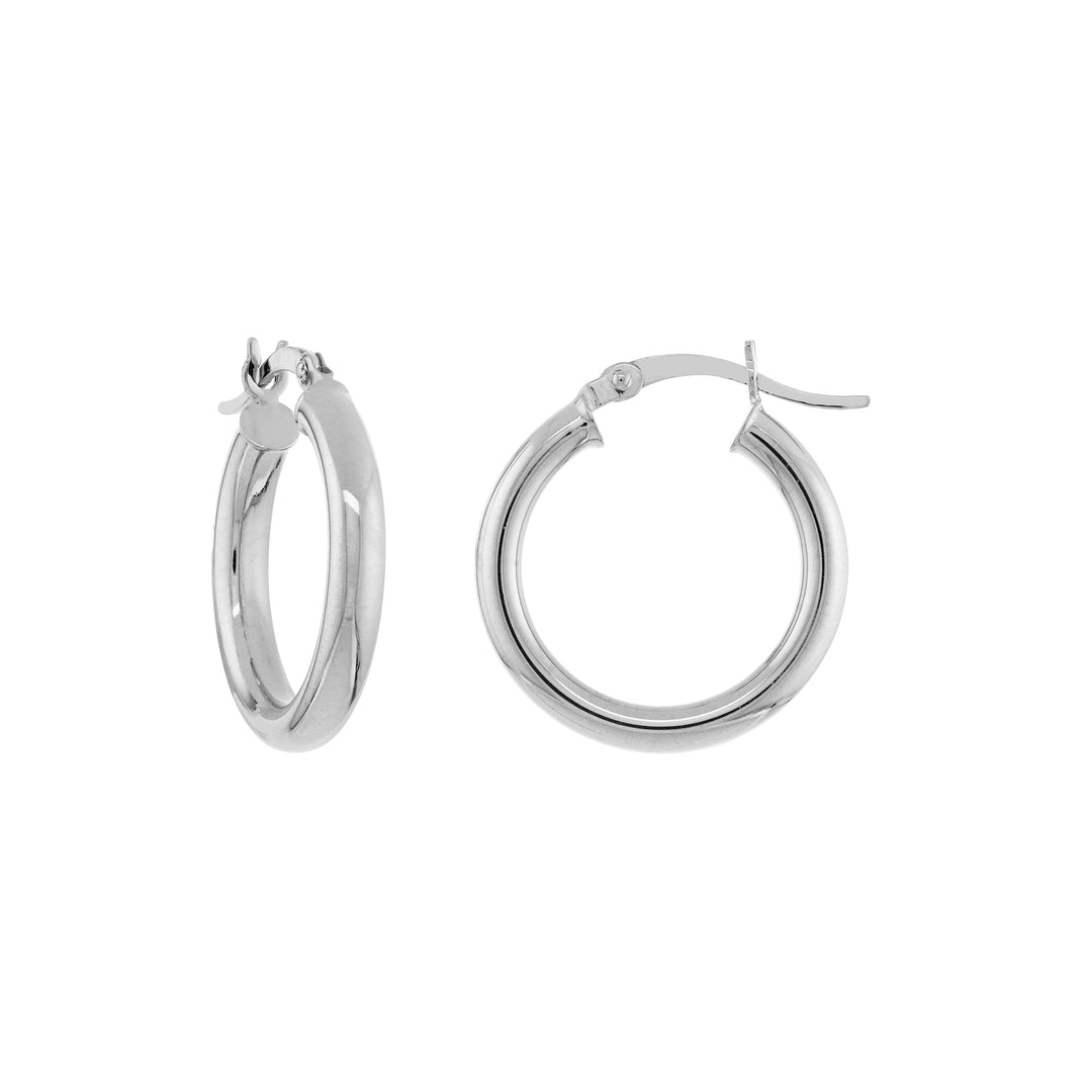 3mm x 20mm Polished Hoop Earrings