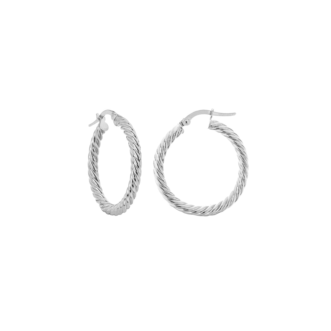 Twisted Rope Hoop Earrings