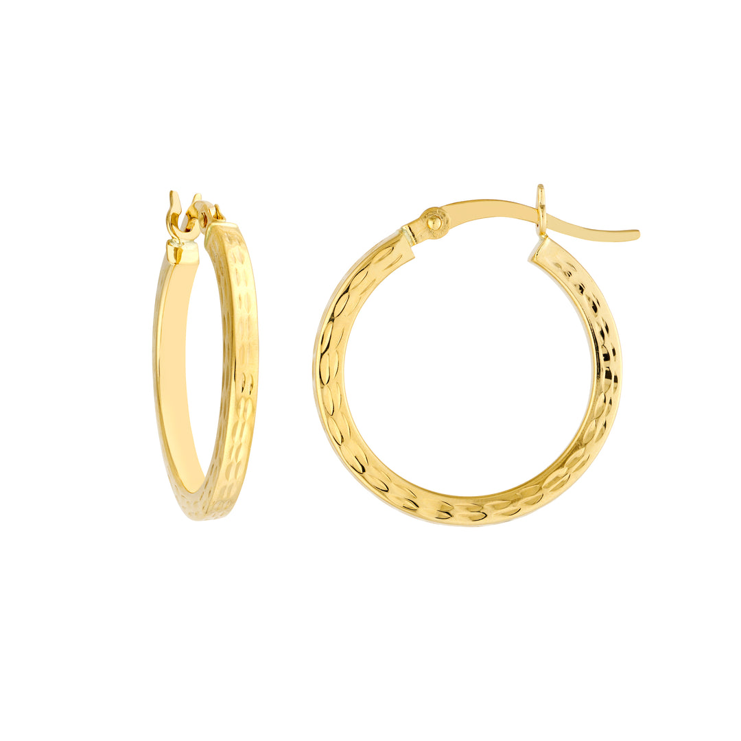 D/C Knife Edge Hoop Earrings