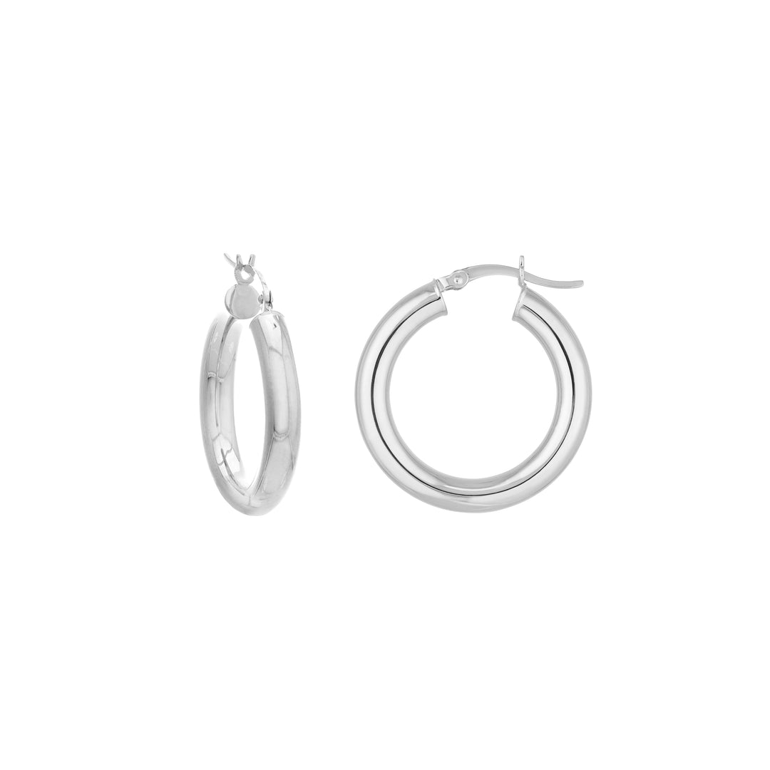 25mm x 4mm Polished Hoop Earrings