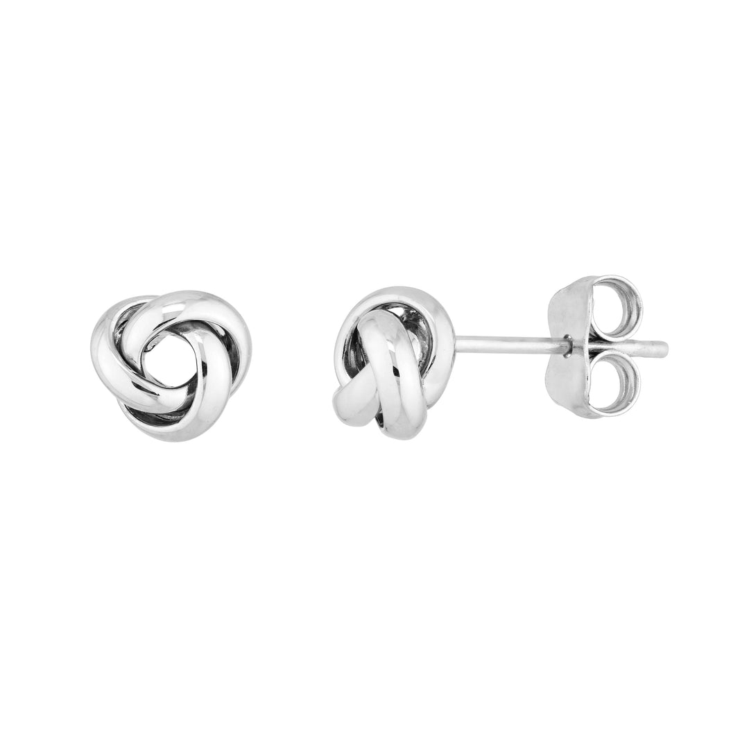 3 Loop Love Knot Post Earrings