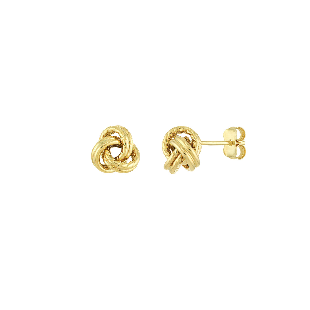 3 Loop Texutred Love Knot Earrings