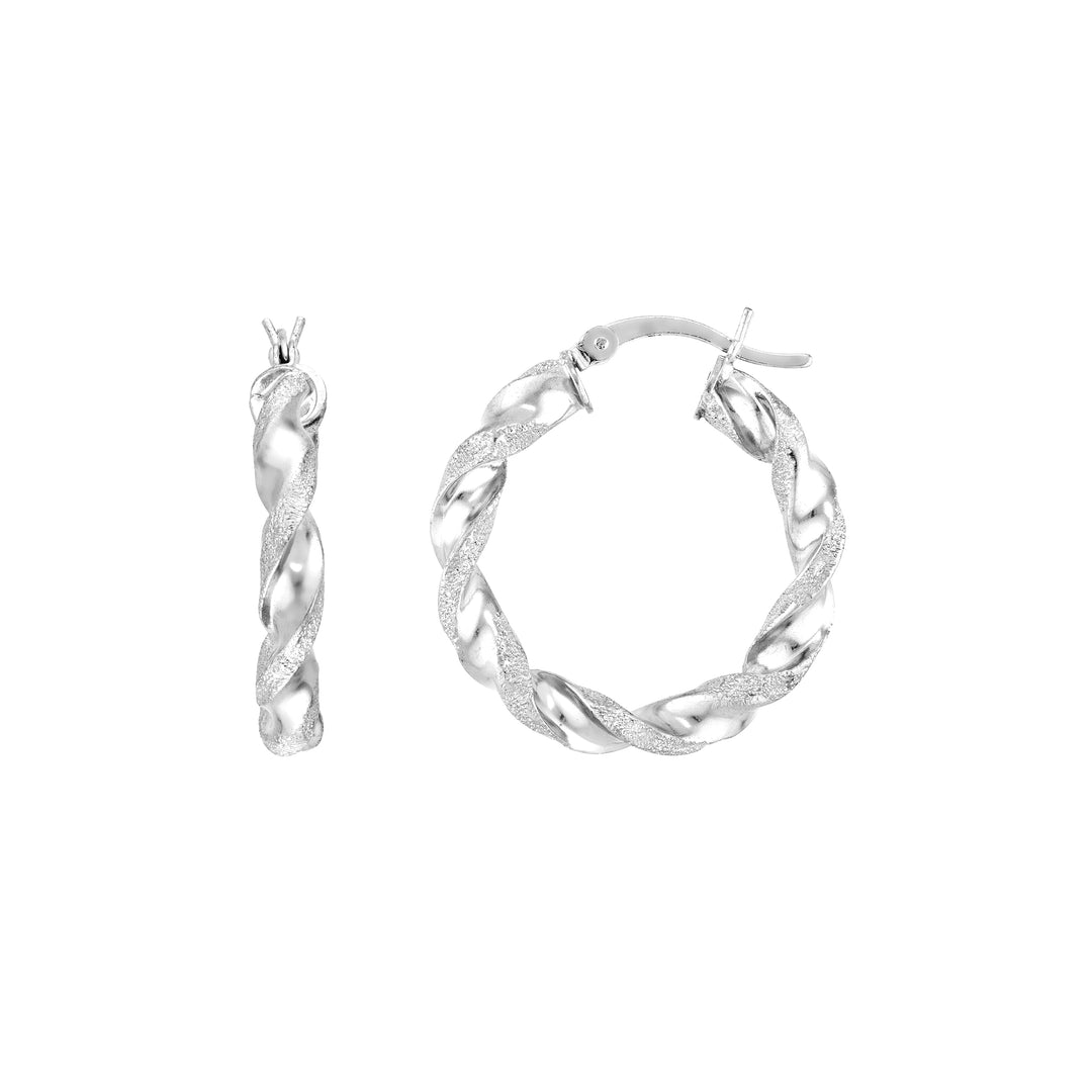 25mm Satin Twist Hoops