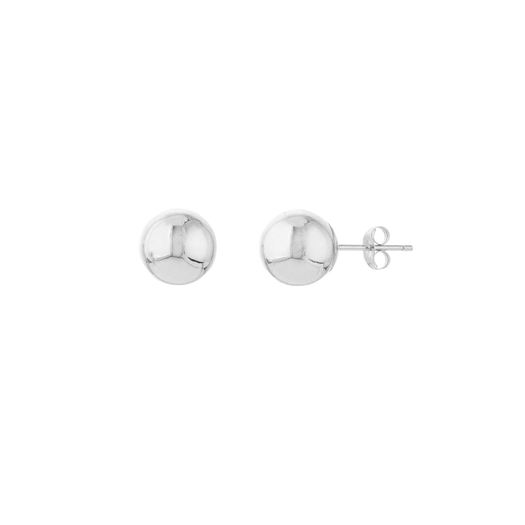 8mm Polished Ball Stud Earrings