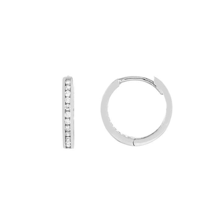 Reversible CZ Mini Hoop Earrings